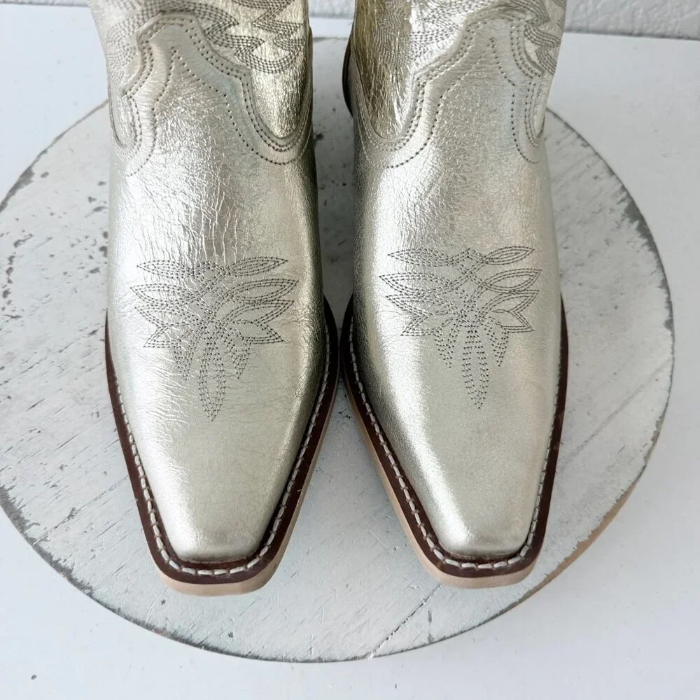 Lane Smokeshow Gold Cowgirl Boots Western Kids Little Girls Childrens Size 4